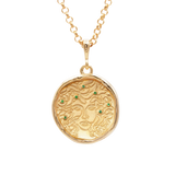 Medusa 7 Emerald Medallion Necklace | Necklaces - Common Era Jewelry