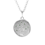 Medusa 7 Emerald Medallion Necklace | Silver |  Necklaces - Common Era Jewelry