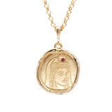 Persephone Goddess of Spring Necklace with Ruby | Necklaces - Common Era Jewelry