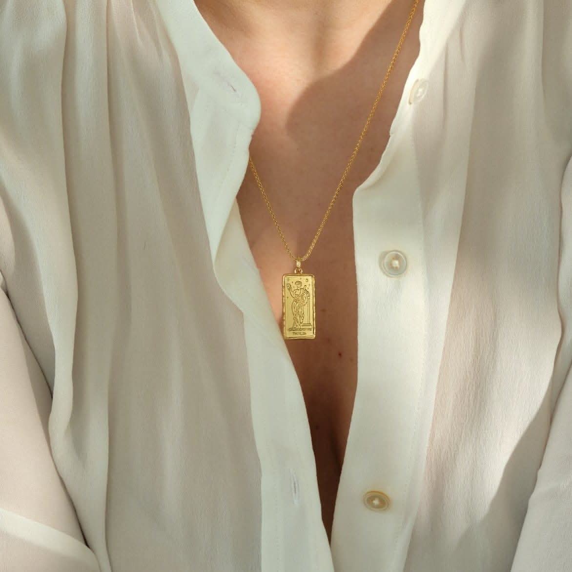Thalia Muse of Comedy Necklace | Necklaces - Common Era Jewelry