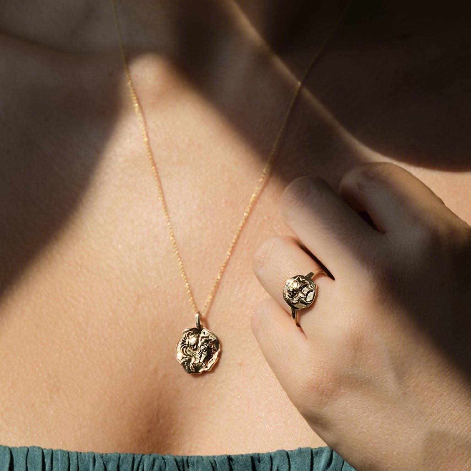 Athena Molten Mini Medallion | Necklaces - Common Era Jewelry