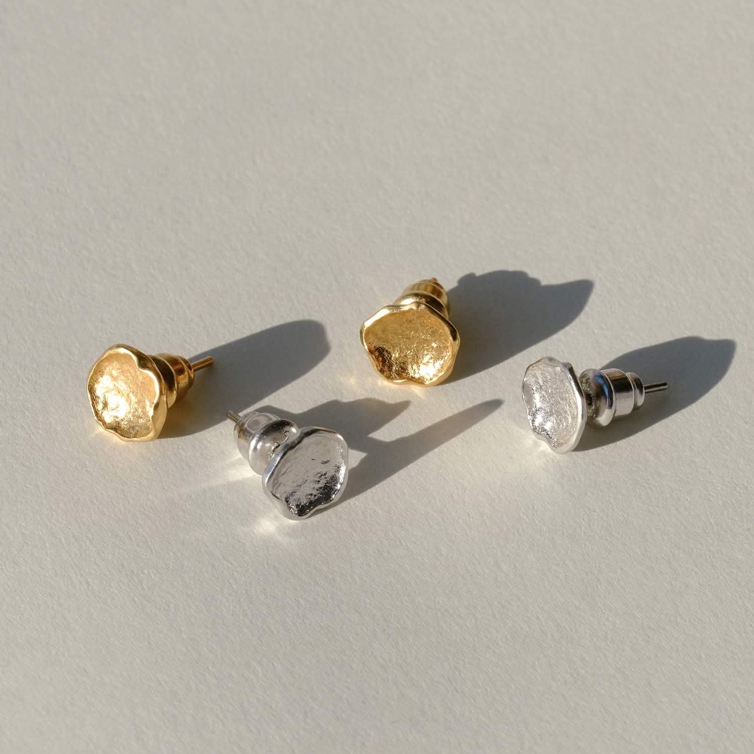 Icarus Molten Gold Studs | Earrings - Common Era Jewelry