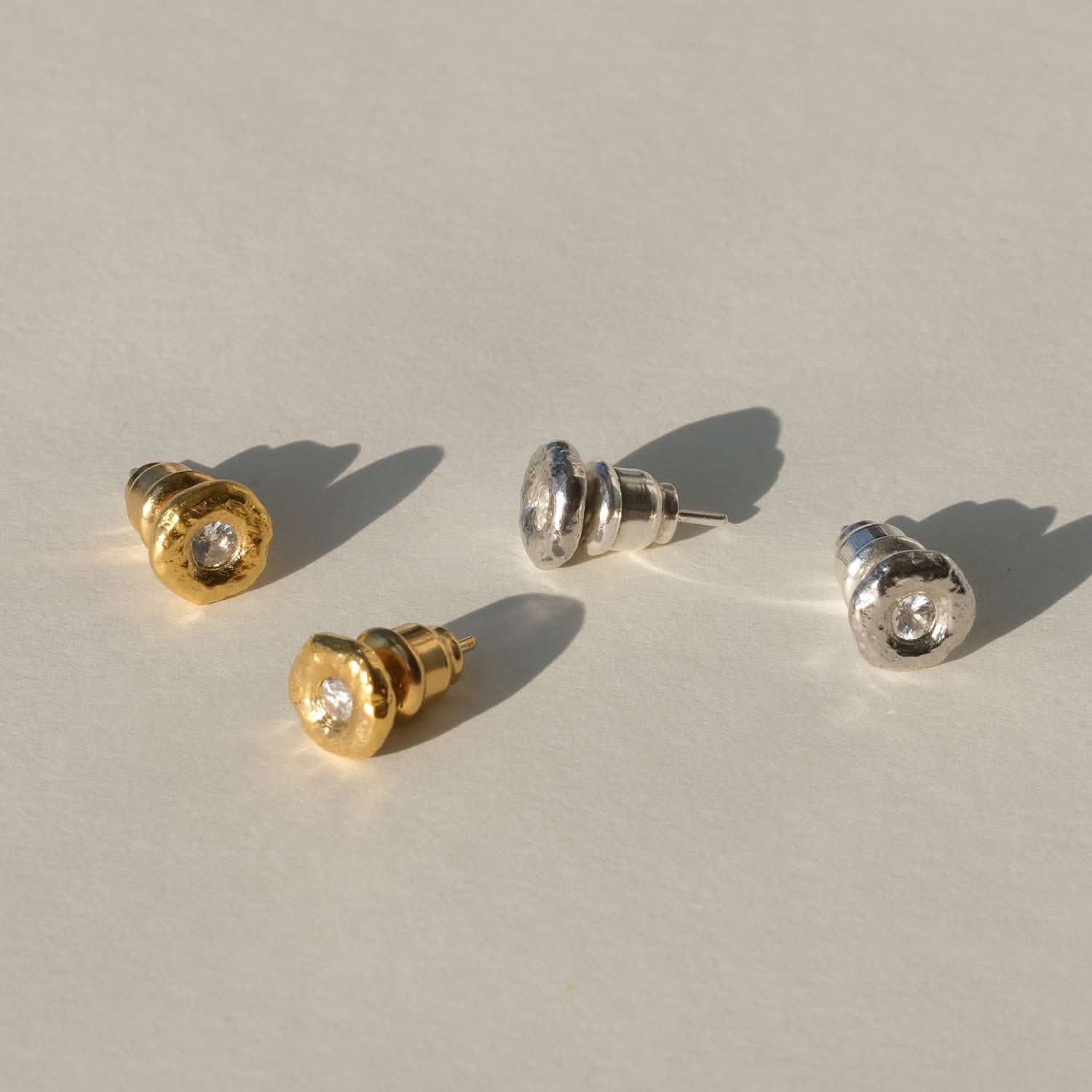 Pleiades White Sapphire Studs | Earrings - Common Era Jewelry