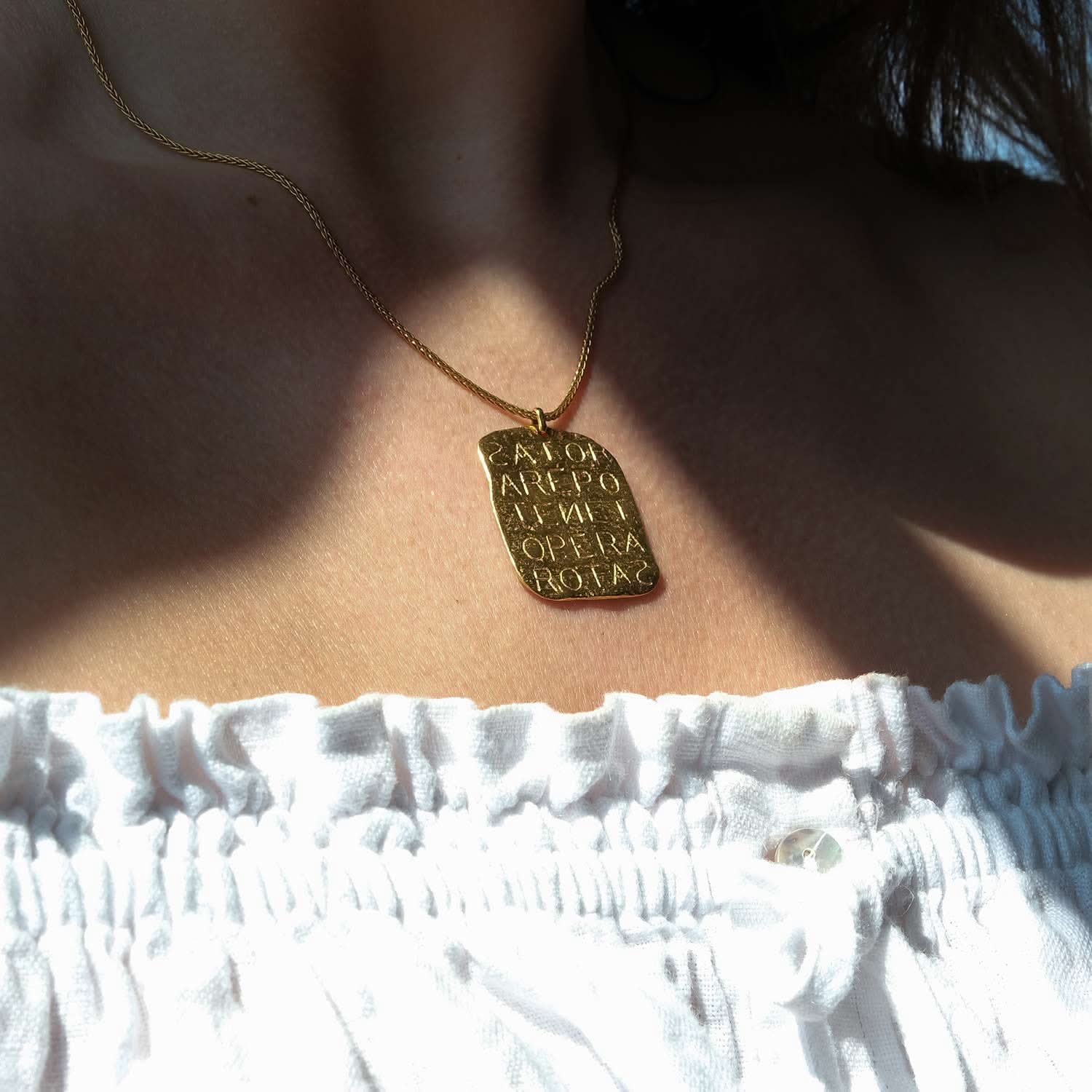 Magic Sator Square Gold Talisman Necklace | Necklaces - Common Era Jewelry