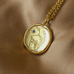 Athena Goddess of Courage Necklace with Sapphire - COMMON ERA