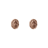 Ancient Scarab Solid Gold Studs