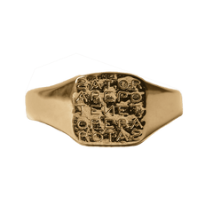 Magic Sator Square Gold Signet Ring |  Rings - Common Era Jewelry