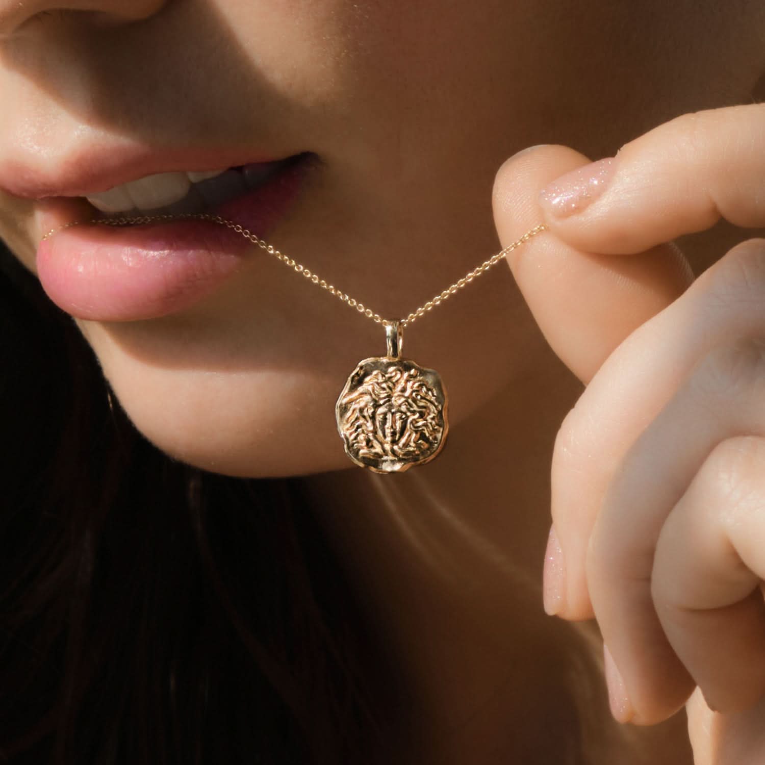 Medusa Mini Medallion - Necklaces - Common Era Jewelry