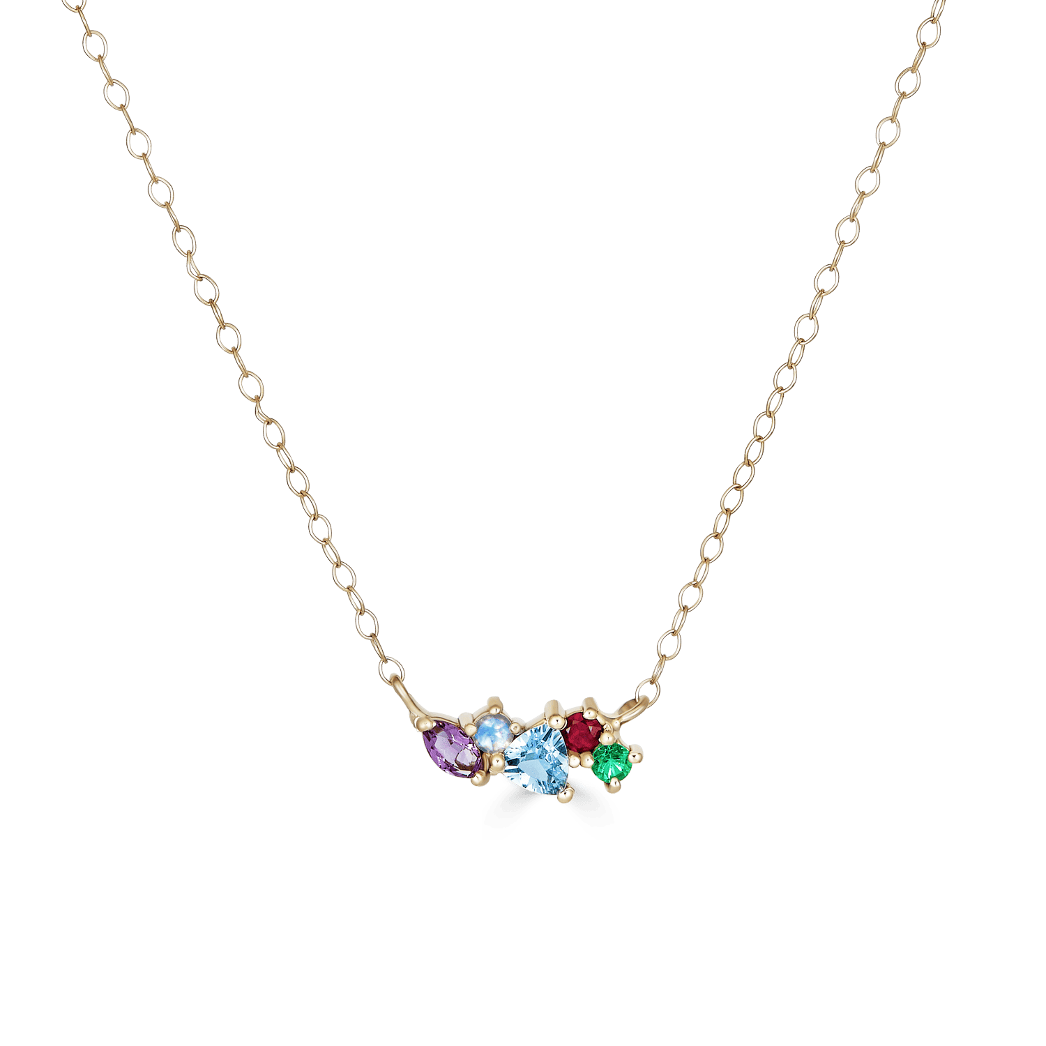Amare Acrostic Cluster Necklace |  Necklaces - Common Era Jewelry