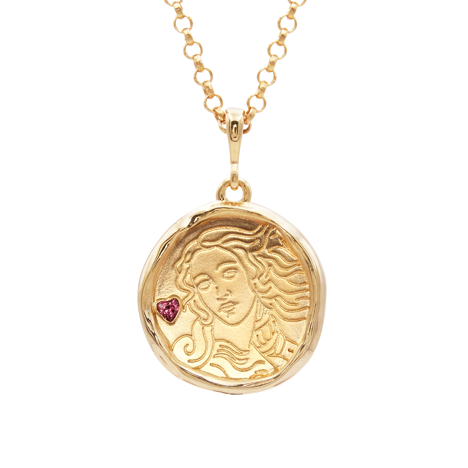 Aphrodite Goddess of Love Necklace with Garnet - COMMON ERA