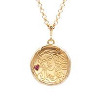 Aphrodite Goddess of Love Necklace with Garnet - COMMON ERA