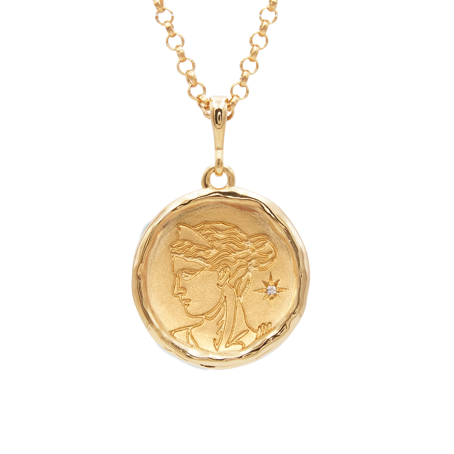 Artemis Goddess of Wild Things Necklace with Diamond - COMMON ERA