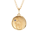 Athena Goddess of Courage Necklace with Sapphire - COMMON ERA