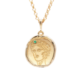 Gaia Goddess of Motherhood Necklace with Emerald - COMMON ERA
