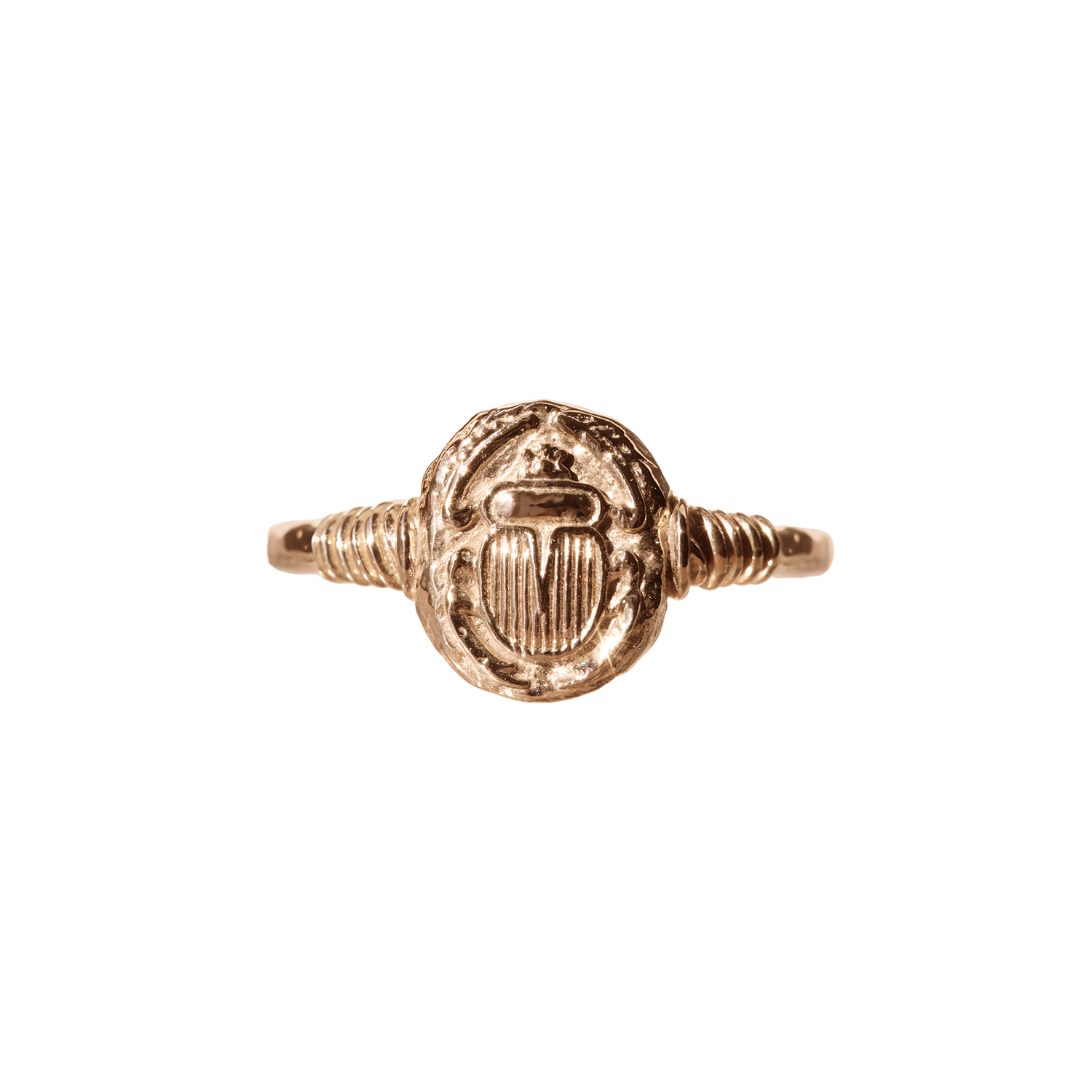 Ancient Scarab Solid Gold Ring - COMMON ERA