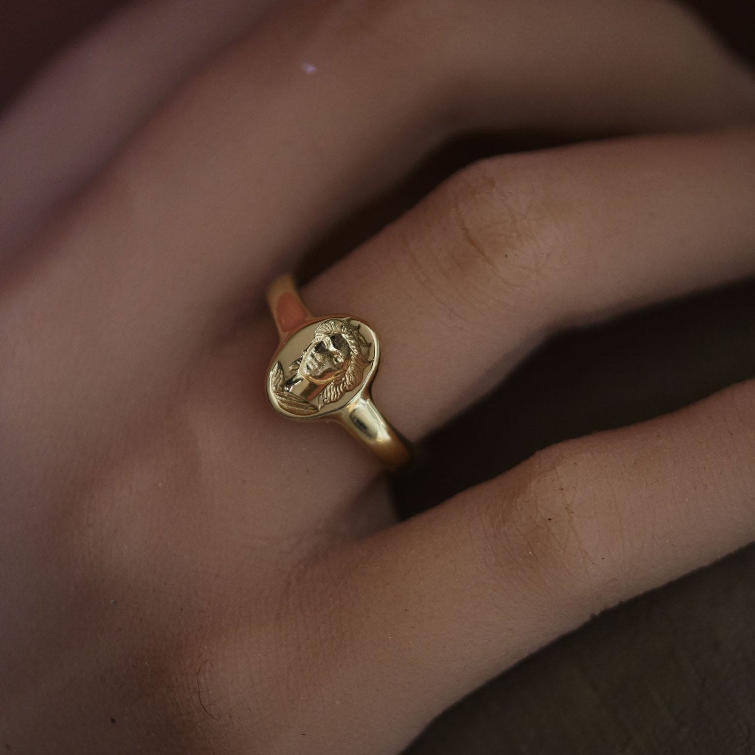 Boudica Molten Gold Signet Ring |  Rings - Common Era Jewelry