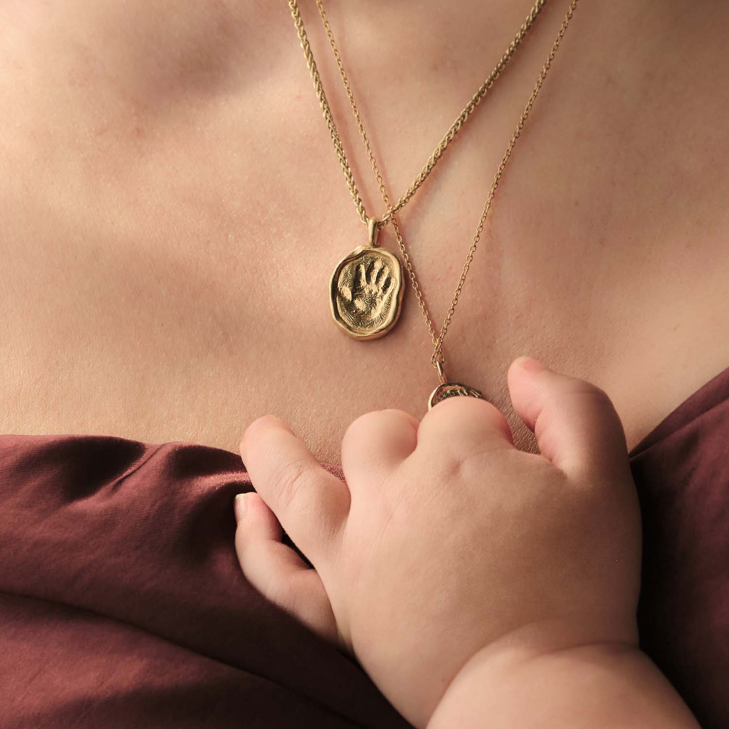 The Imprint - Bespoke Handprint Pendant - Pendant - Common Era Jewelry