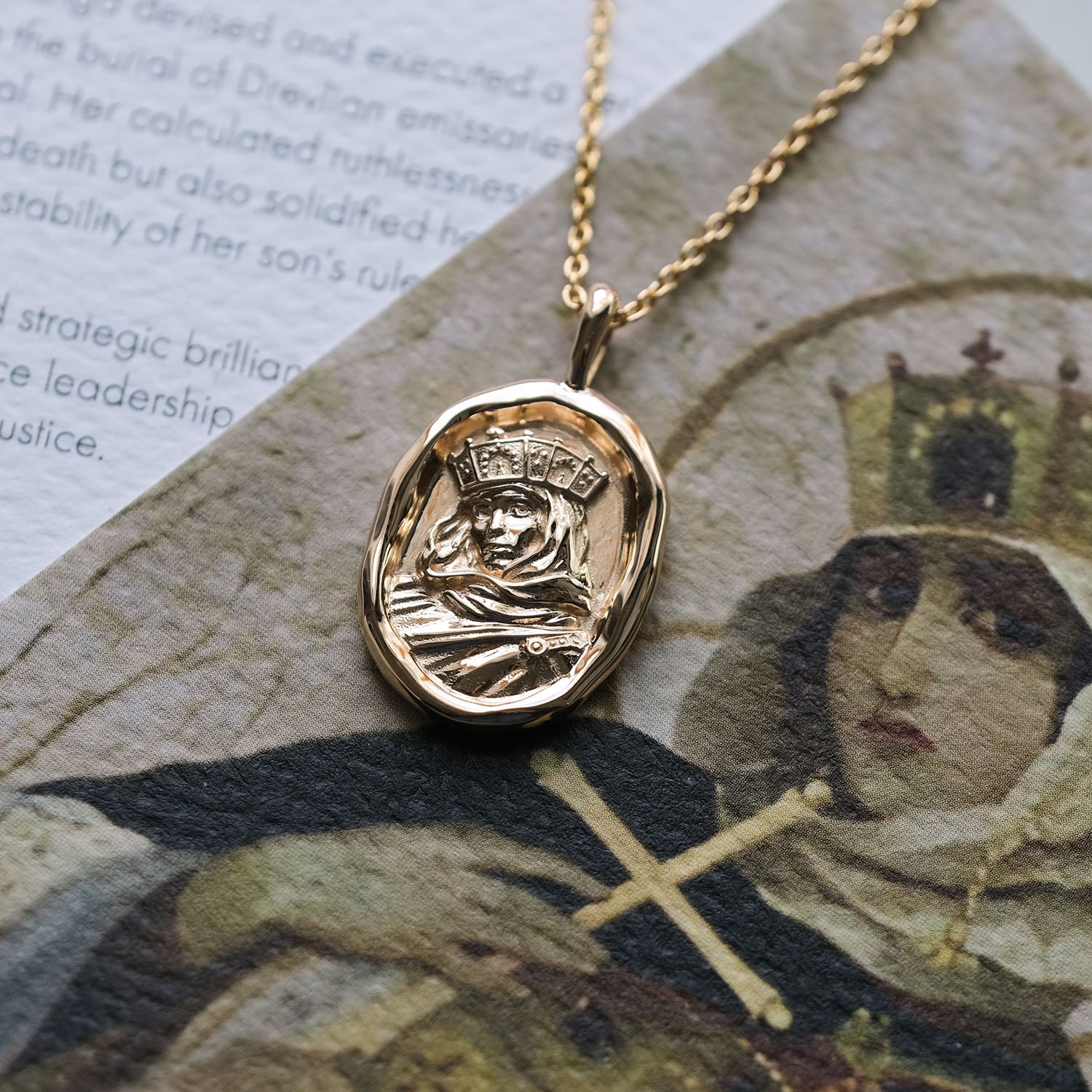 Olga of Kiev Molten Gold Pendant |  Necklaces - Common Era Jewelry