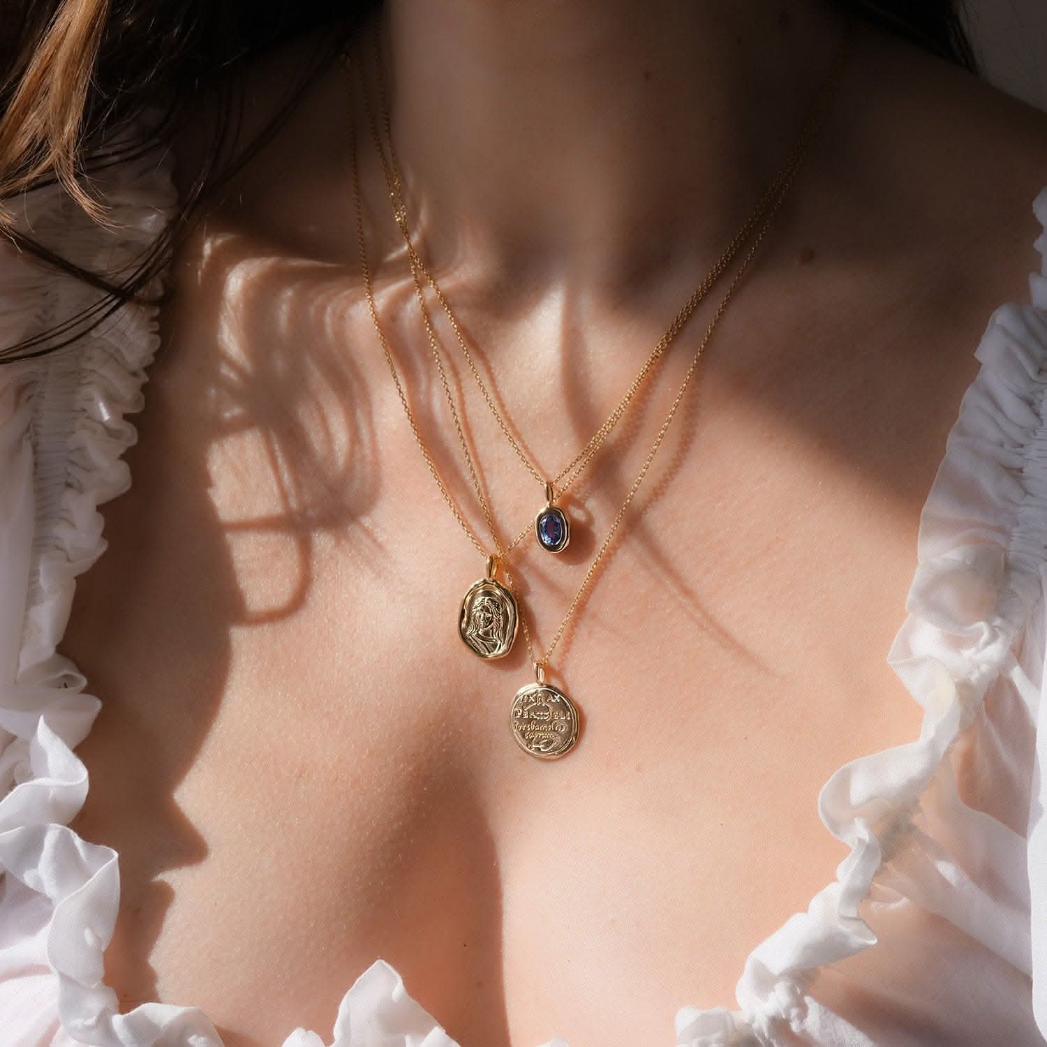 Molten Heirloom Pendant - Sapphire |  Necklaces - Common Era Jewelry