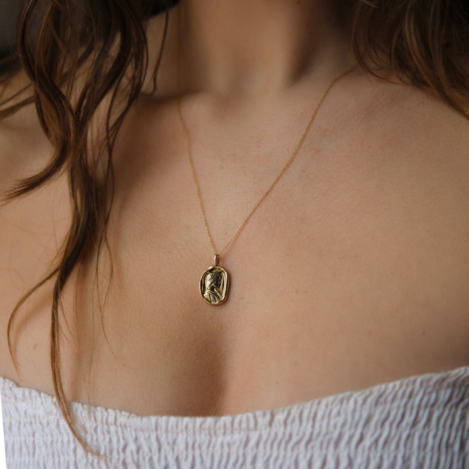 Sappho Molten Gold Pendant |  Necklaces - Common Era Jewelry