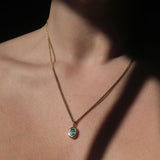 Molten Heirloom Pendant - Blue Topaz