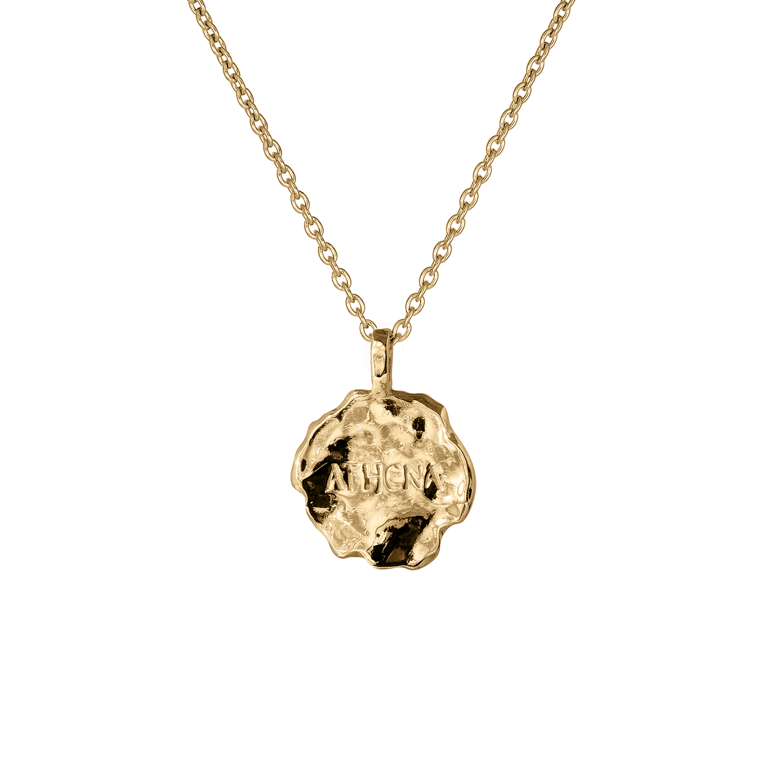 Athena Molten Mini Medallion |  Necklaces - Common Era Jewelry