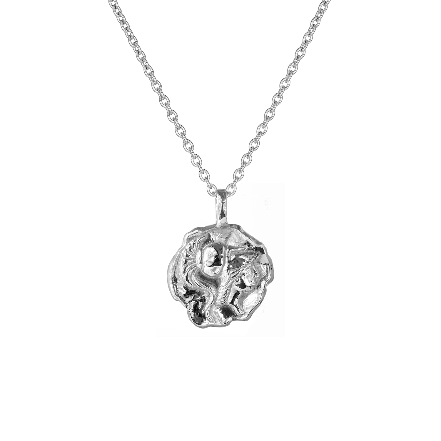 Athena Molten Mini Medallion |  Necklaces - Common Era Jewelry