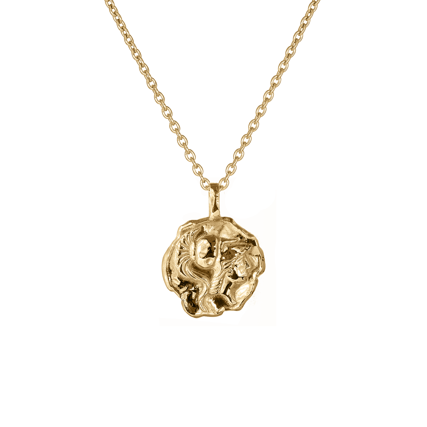 Athena Molten Mini Medallion |  Necklaces - Common Era Jewelry