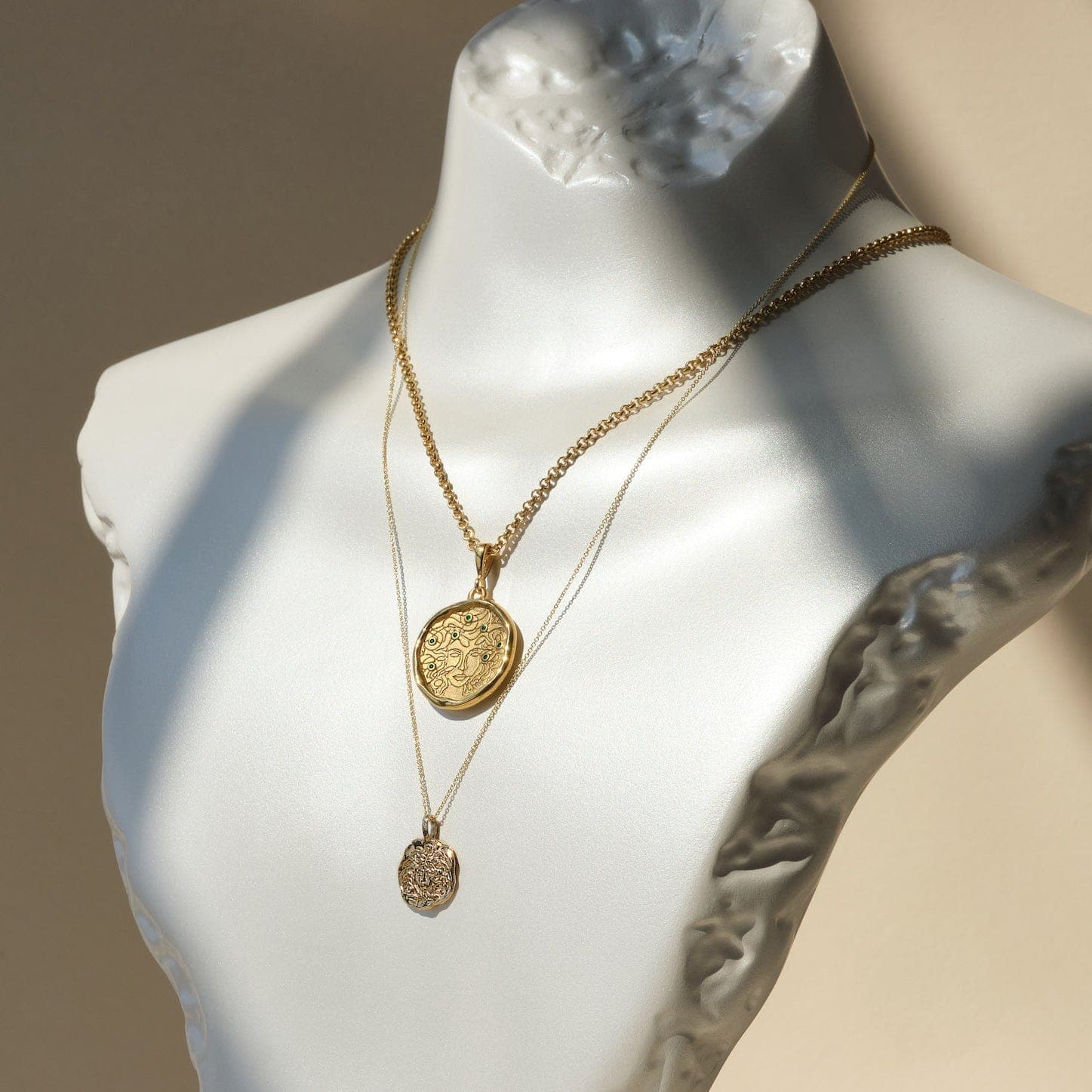 Medusa Molten Mini Medallion |  Necklaces - Common Era Jewelry