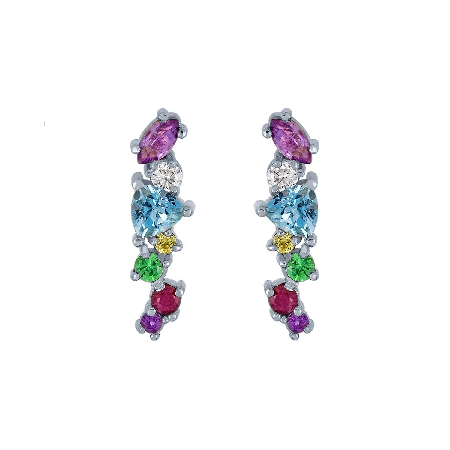 Ad Astra Acrostic Cluster Earrings |  Earrings - Common Era Jewelry