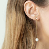 Floating Pearl and Opal Drop Earrings |  Earrings - Common Era Jewelry