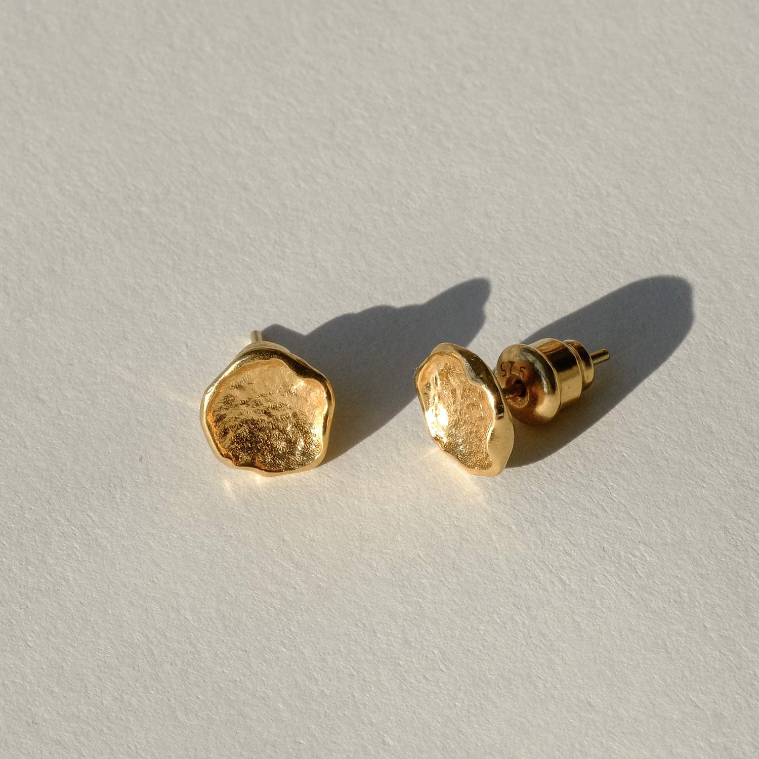 Icarus Molten Gold Studs |  Earrings - Common Era Jewelry