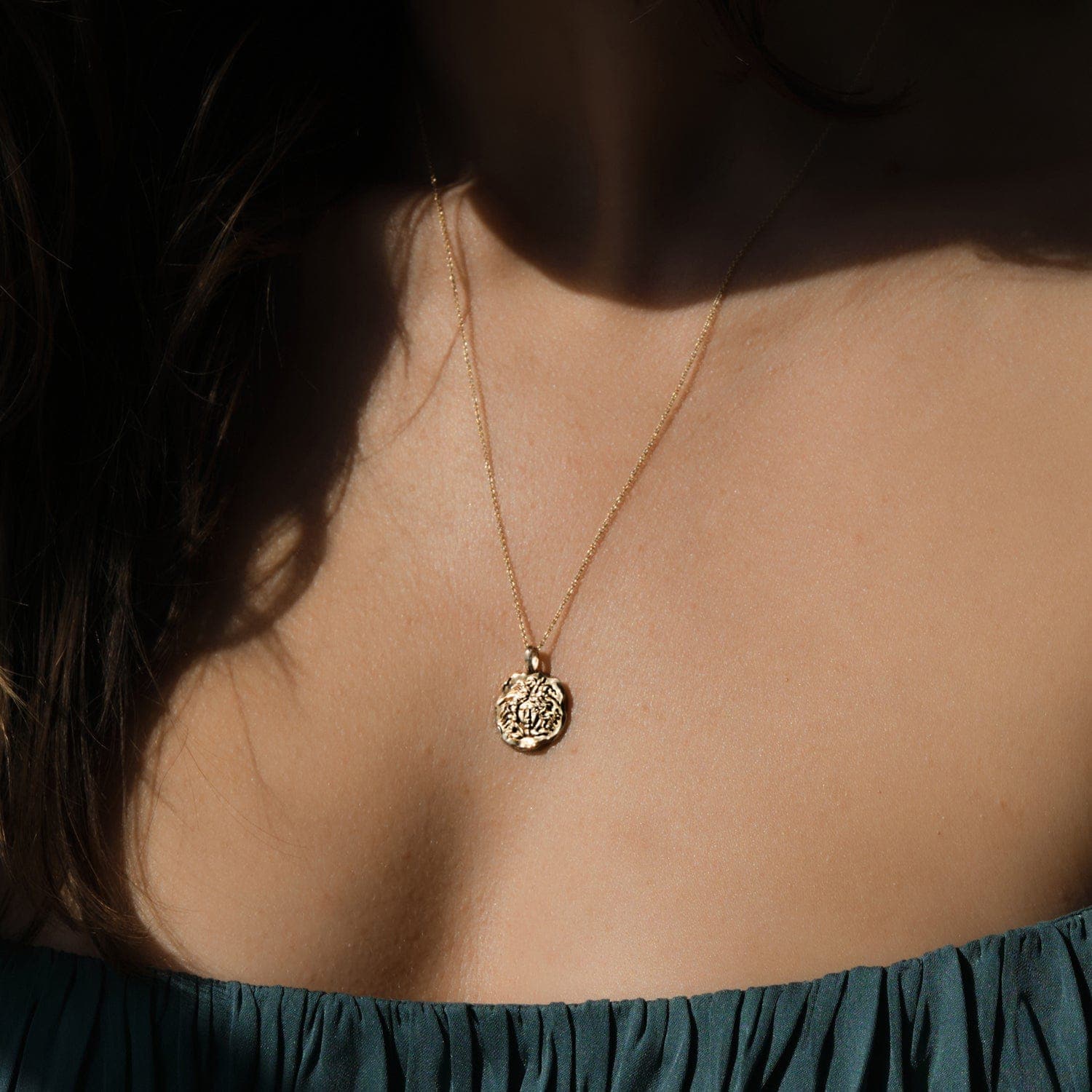 Medusa Molten Mini Medallion |  Necklaces - Common Era Jewelry