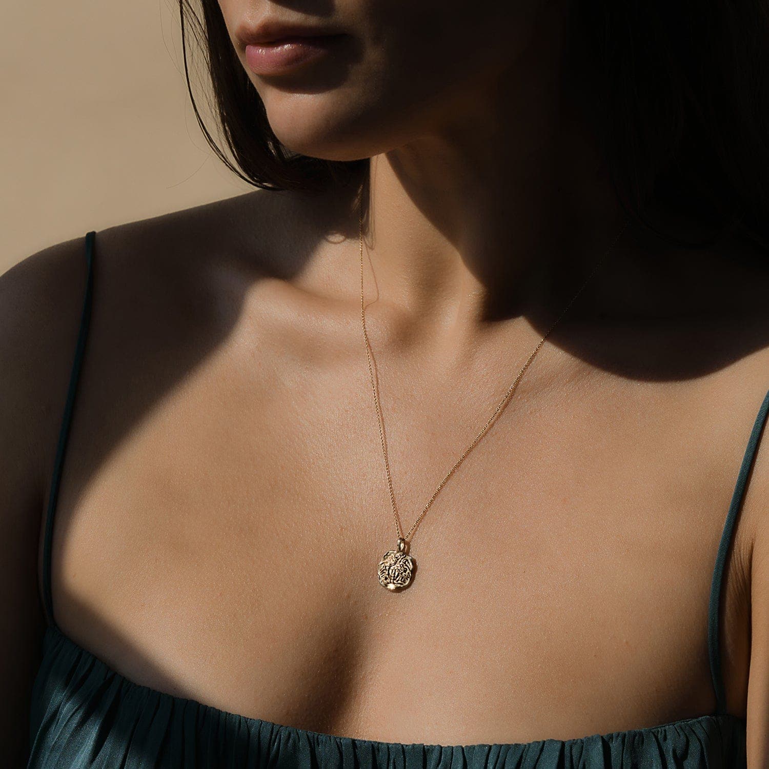 Medusa Molten Mini Medallion |  Necklaces - Common Era Jewelry