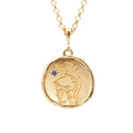 Athena Goddess of Courage Necklace with Sapphire |  Necklaces - Common Era Jewelry