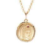 Persephone Goddess of Spring Necklace with Ruby |  Necklaces - Common Era Jewelry