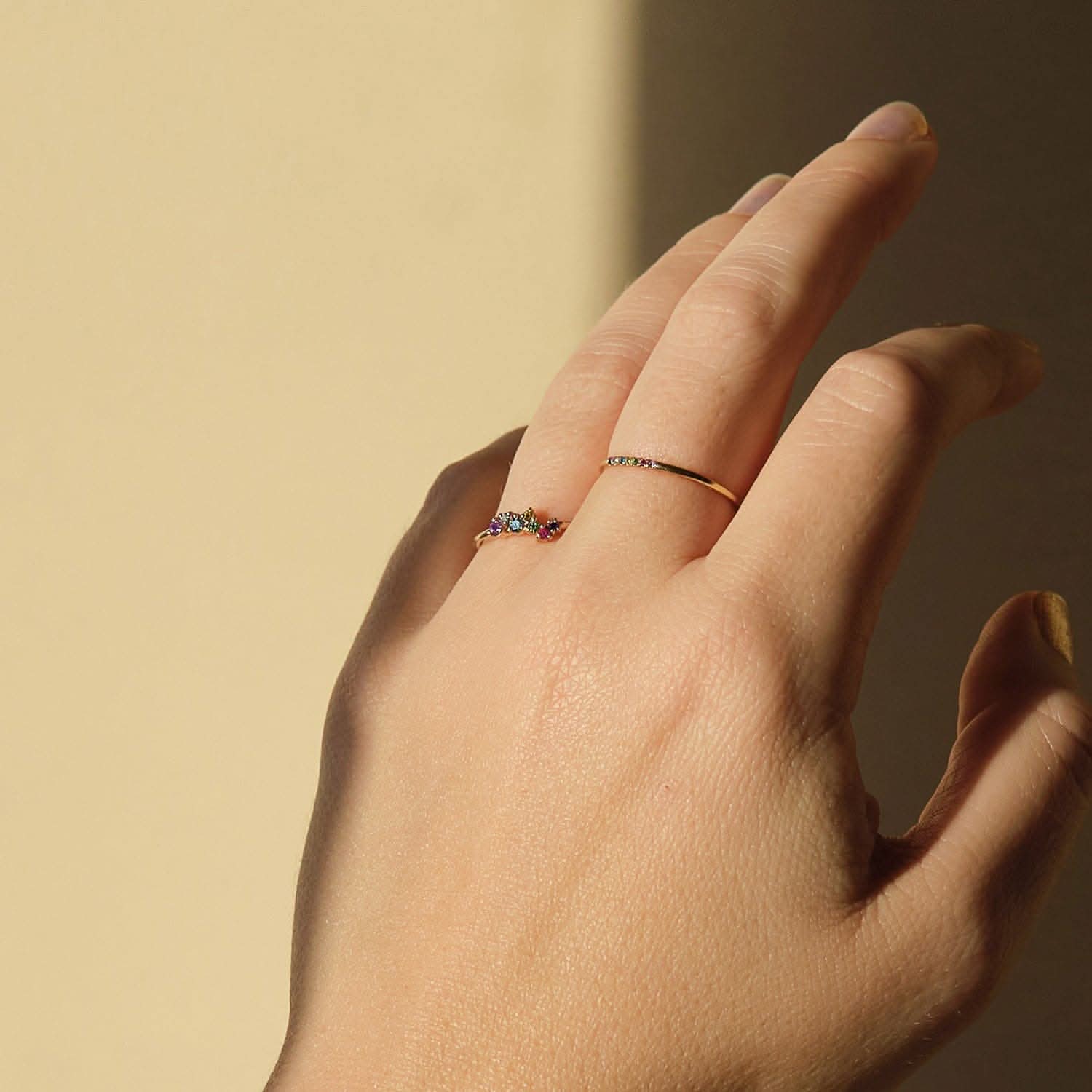 Ad Astra Dainty Acrostic Ring - Rings - Common Era Jewelry