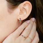 Ad Astra Rainbow Cluster Ring 14k Solid Gold |  Rings - Common Era Jewelry