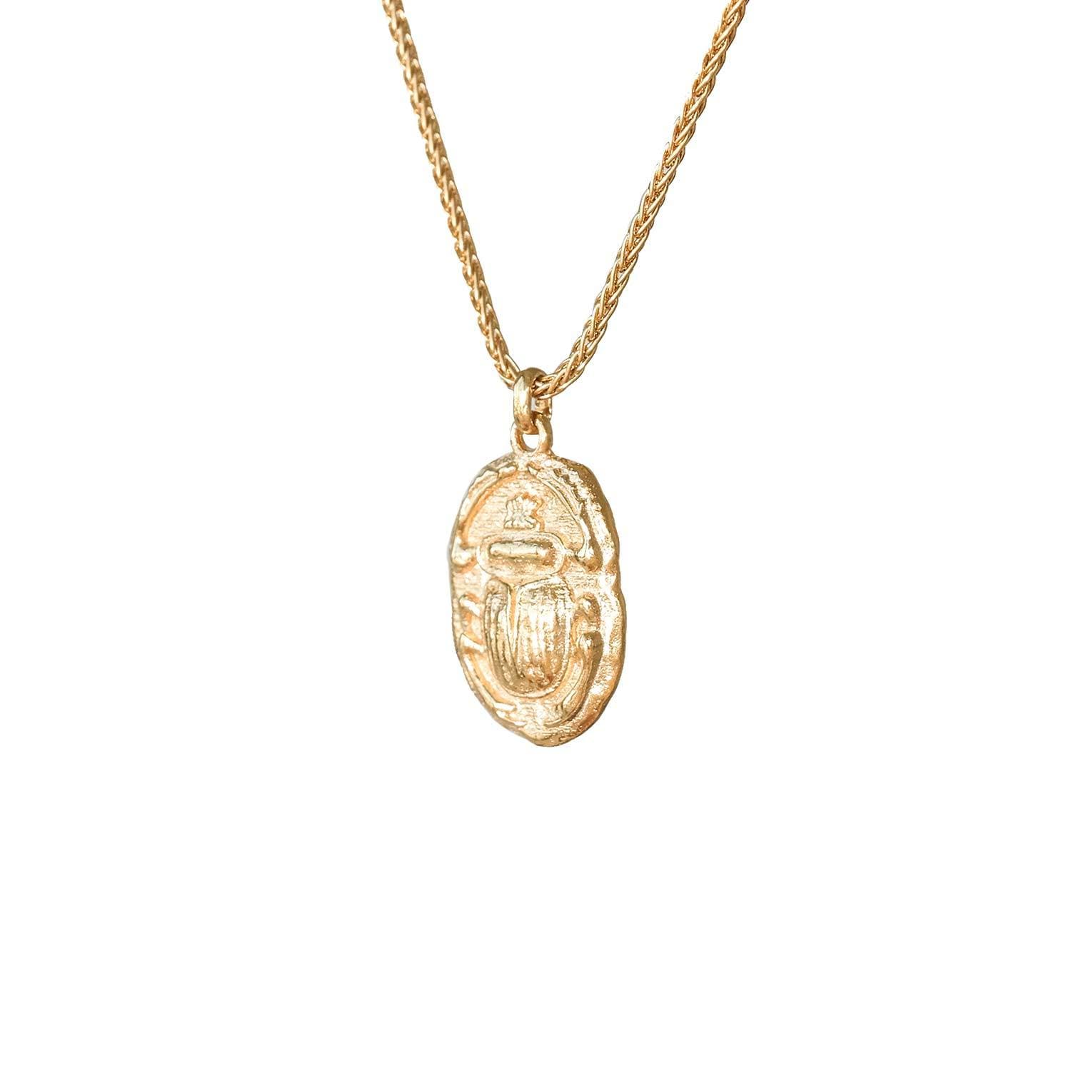Ancient Scarab Gold Talisman Necklace |  Necklaces - Common Era Jewelry