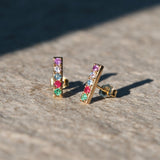 Amare Secret Message Bar Earrings |  Earrings - Common Era Jewelry