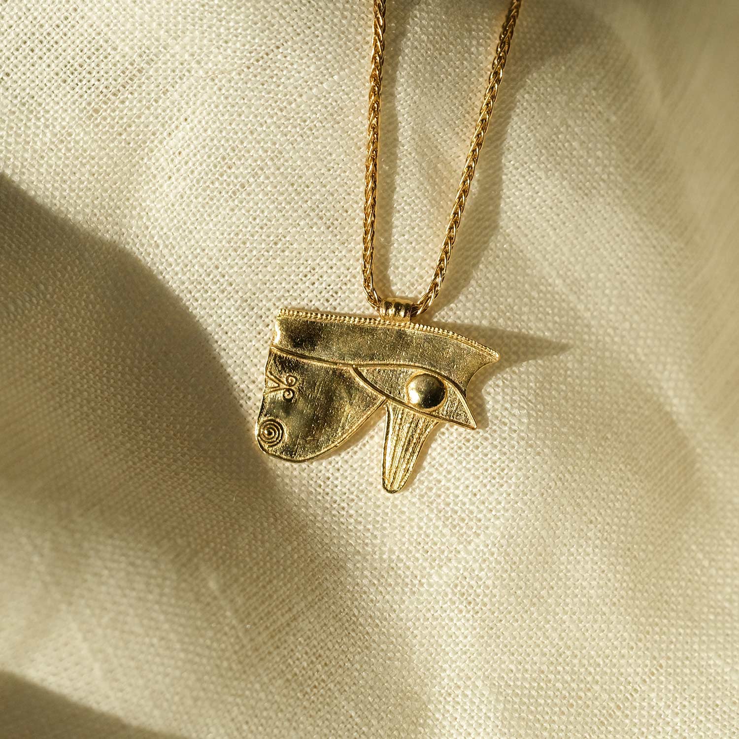 Eye of Horus Gold Talisman Necklace |  Necklaces - Common Era Jewelry
