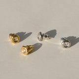 Pleiades White Sapphire Gold Studs |  Earrings - Common Era Jewelry